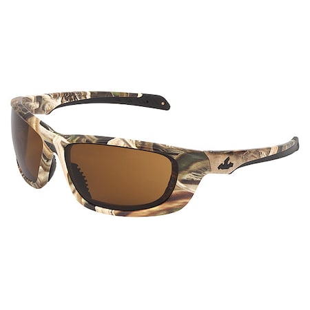 Swagger (UD1), Safety Glasses, Anti-Fog, Brown Lens, Camo Frame, Full-Frame, Polarized