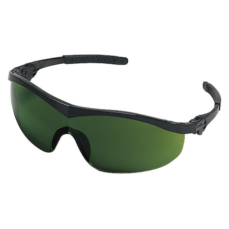 ST1, Welding Safety Glasses, Anti-Scratch, Green Filter 3.0 Lens, Black Frame, Half Frame