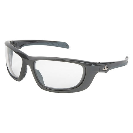 Swagger (UD1), Safety Glasses, MAX6 Anti-Fog, Clear Lens, Gray Frame, Full-Frame