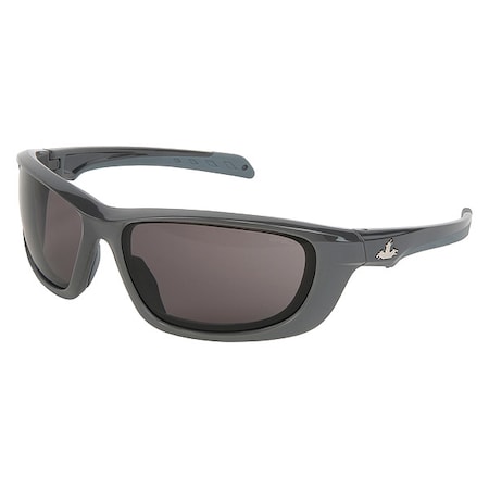 Swagger (UD1), Safety Glasses, MAX3 Anti-Scratch, Gray Lens, Gray Frame, Full-Frame