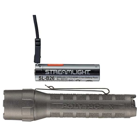 PolyTac X USB Flashlight, Black 600 lm