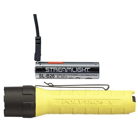 Tactical Flashlight, Nylon, Yellow, 600lm