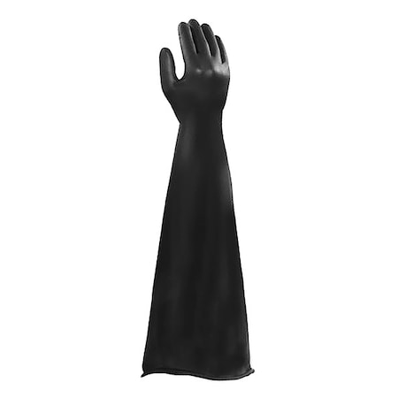 Chemical Resistant Gloves, Neoprene, 28 in L, Black, 9, 1 PR
