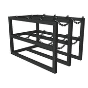 Gas Cylinder Rack,Steel Tubing,48" D