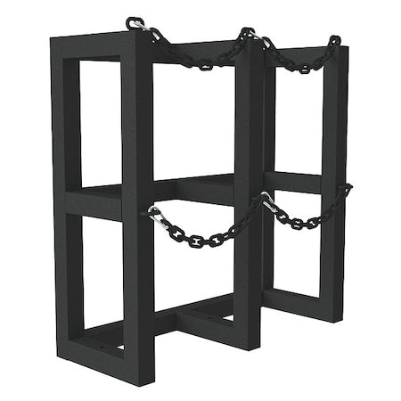 Gas Cylinder Rack,Steel Tubing,12" D