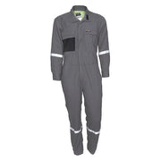 Coverall, 8.9 cal/sq cm ATPV, 3XL, 30 in Inseam, FR Inherent Blend, Zipper