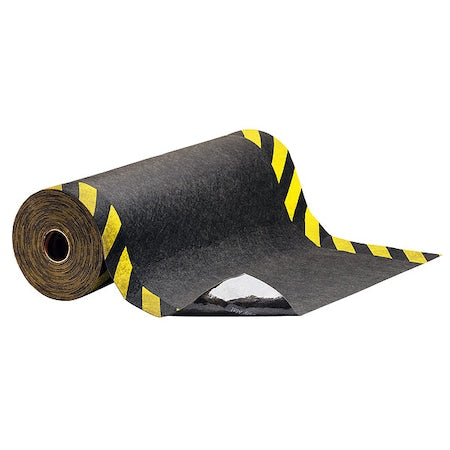 Sorbent Pad, 8 gal, 3 ft x 100 ft, Universal, Black, Polypropylene