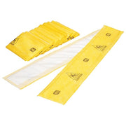 Sorbent Strip, 13 gal, 5 in x 60 in, Universal, Yellow, 10 PK