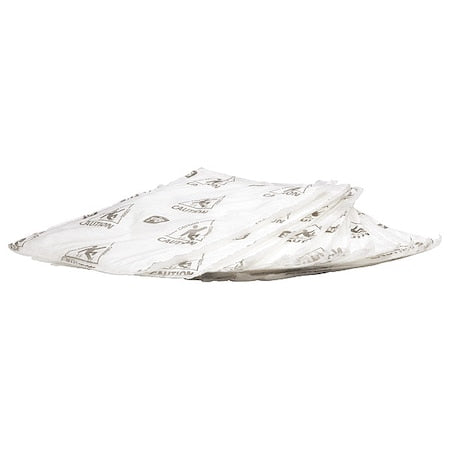 Sorbent Pad, 5 gal, 10 3/4 in x 14 1/2 in, Universal, White, Polypropylene, SAP