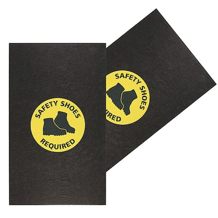 Entrance Mat, Polypropylene, 1/8 in Thick, Black, 3 ft W x 5 ft L