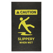 Entrance Mat, Polypropylene, 1/8 in Thick, Black, 3 ft W x 5 ft L