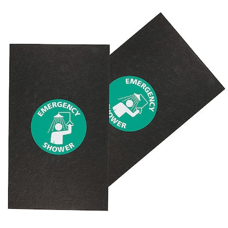 Entrance Mat, Polypropylene, 1/8 in Thick, Black, 3 ft W x 5 ft L