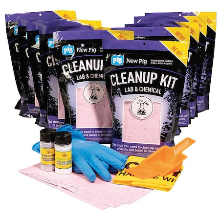 Spill Kit/Station, 252 oz Volume Absorbed per Kit, 0.05 cu ft Capacity, Bag, Purple, 1