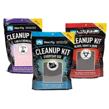 Spill Kit, 100 oz Volume Absorbed per Kit, Not Applicable Capacity, Bag, Blue/Purple/Red, 1