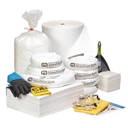 Spill Kit Refill, 43 gal Volume Absorbed per Kit, Not Applicable Capacity, Box, White, 1