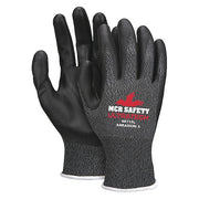 Knit Gloves, Nylon, Sandy Palm, Knit, Black/Gray/White, S, 12 PK