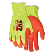 Cut-Resistant Gloves, Cut Level A6 ,Dipped ,Nitrile ,Sandy ,XL 12 PK