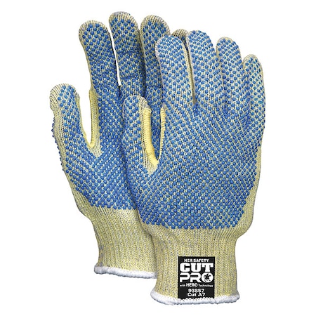 Cut-Resistant Gloves, Cut Level A7 ,Dotted ,PVC ,Dotted ,M 12 PK