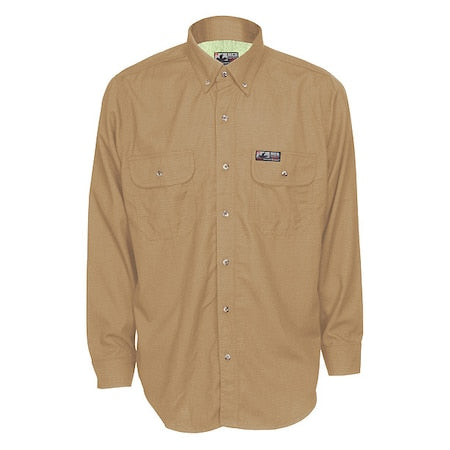 Men's Flame-Resistant Collared Shirt, 8.9 cal/sq cm, 3XL, Inherent Blend and Treated Cotton