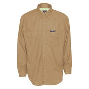 Men's Flame-Resistant Collared Shirt, 8.9 cal/sq cm, L, Inherent Blend and Treated Cotton