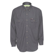 Men's Flame-Resistant Collared Shirt, 8.9 cal/sq cm, 3XL, Inherent Blend and Treated Cotton