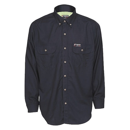 Men's Flame-Resistant Collared Shirt, 8.9 cal/sq cm, 3XL, Inherent Blend and Treated Cotton