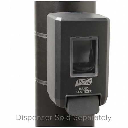 Dispenser Pole Bracket,Gray,6"H