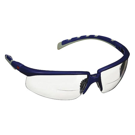 3M(TM) Solus(TM) 2000, Reader Safety Glasses, Anti-Fog, Clear Lens, Half-Frame, Wraparound