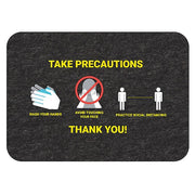 Health Precaution Floor Sign,PK4