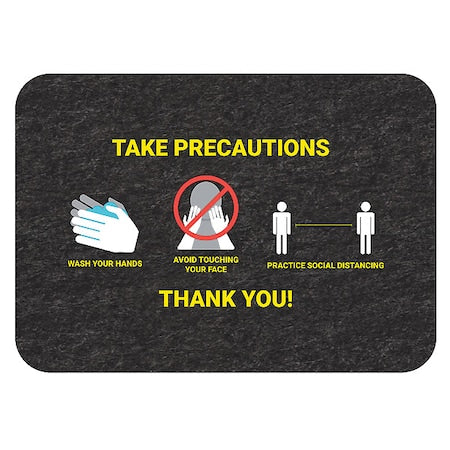 Health Precaution Floor Sign,PK4