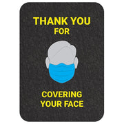 Cover Your Face Floor Sign,PK4