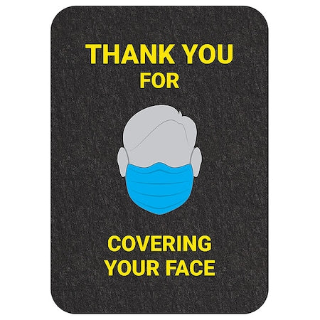 Cover Your Face Floor Sign,PK4