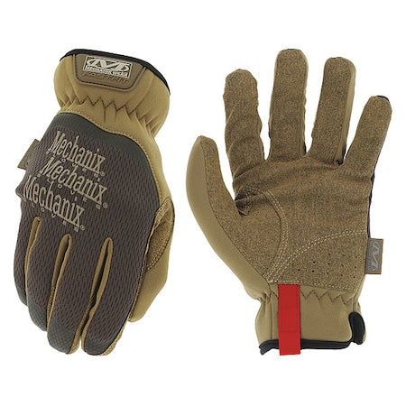FastFit(R) Mechanics Gloves, Synthetic Leather Palm, TrekDry Back, 10, Brown
