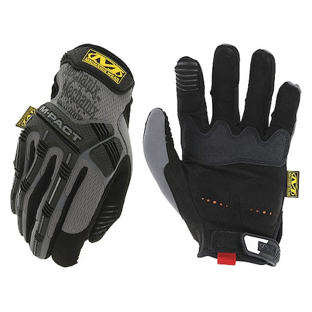 M-Pact(R) Mechanics Gloves, Synthetic Leather Palm, TPR Back, 12, Gray