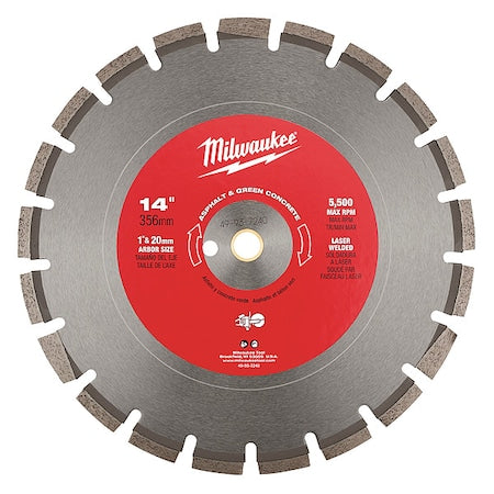14 in. Segmented Asphalt and Green Concrete Cutting Blade