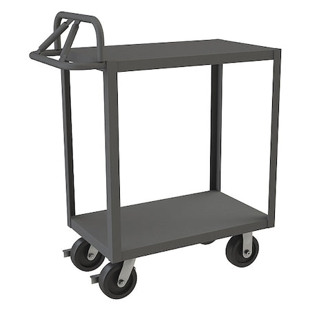 Cart, Steel, 3,600 lb Load Capacity, 2 Shelves, 42 1/4 in L, 24 1/4 in W, 43 1/2 in H
