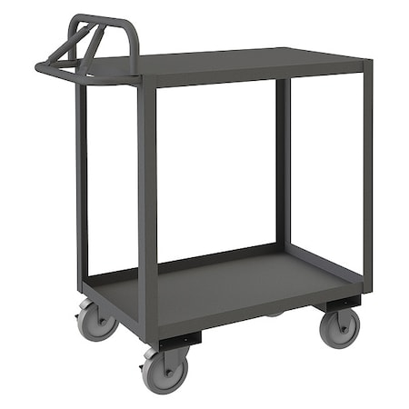 Cart, Steel, 1,200 lb Load Capacity, 2 Shelves, 54 1/4 in L, 24 1/4 in W, 43 6/8 in H