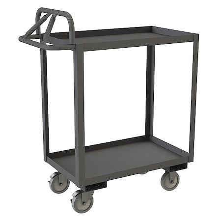 Cart, Steel, 1,200 lb Load Capacity, 2 Shelves, 54 1/4 in L, 24 1/4 in W, 43 6/8 in H