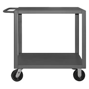 Truck, Steel, 5,000 lb Load Capacity, 2 Shelves, 66 1/2 in L, 30 1/2 in W, 39 1/2 in H, Flat Handle