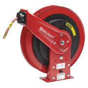 Spring Return Hose Reel, 3/8 in Hose Diameter, 70 ft Length, 300 psi Max. Pressure, Black, Red