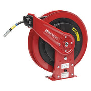 Spring Return Hose Reel, 3/8 in Hose Diameter, 50 ft Length, 2600 psi Max. Pressure, Black, Red