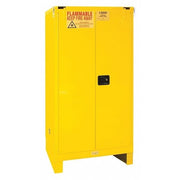 Flammable Safety Storage Cabinet, 60 gal, 2 Shelves, Steel, 34 in W x 72 1/2 in H x 34 in D, Yellow
