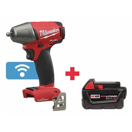 M18 FUEL w/ ONE-KEY 3/8" Compact Impact Wrench w/ Friction Ring + M18 XC 4.0 Battery