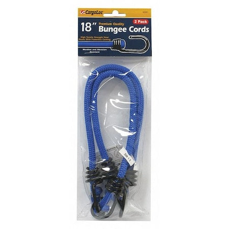 Bungee Cords,Blue,18",2 pcs.