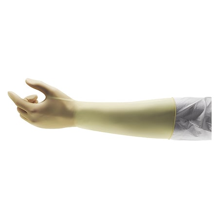 Cleanroom Gloves, ISO 4 ISO Class, Latex, 16 in L, Beige, L, 200 PK