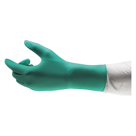 Disposable Gloves, ISO 4 ISO Class, Neoprene, 12 in L, Green, S, 200 PK