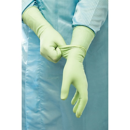 Disposable Gloves, ISO 4 ISO Class, Neoprene, 12 in L, Green, L, 200 PK