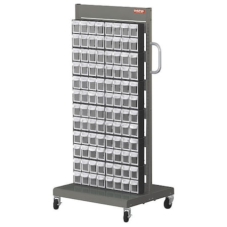 Mobile Parts Cart,FO308 2,Sided 192 Bins