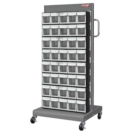 Mobile Parts Cart,FO305 1,Sided 40 Tip Out Bins