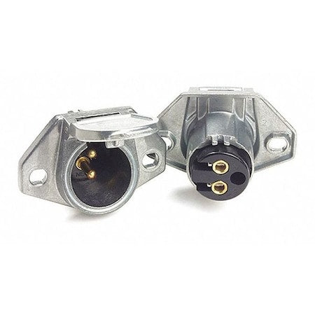 Trailer Socket,2 Pole,Vertical Pin